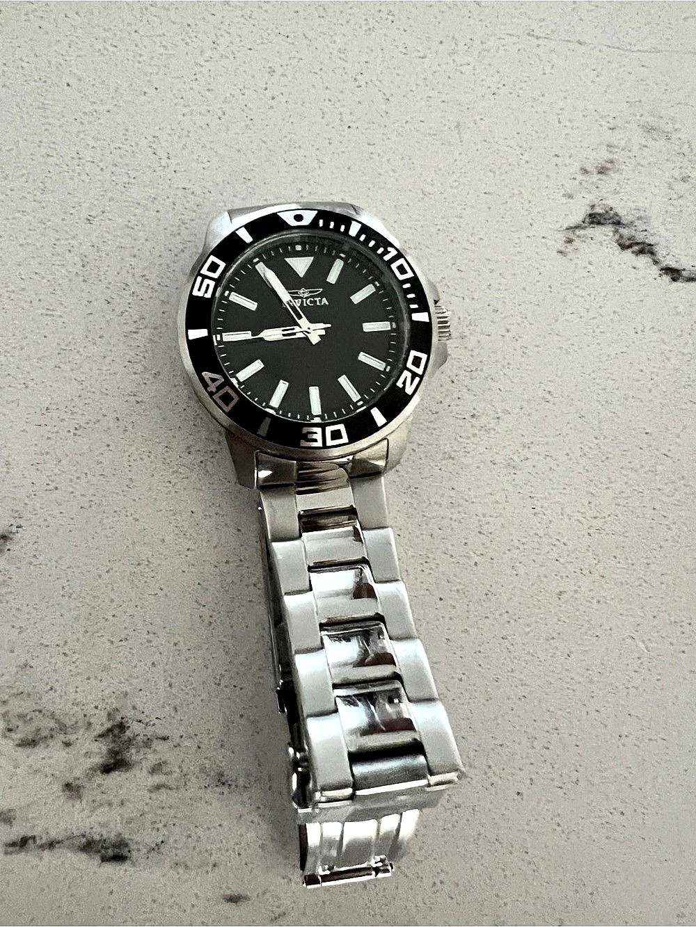 Invicta Pro Diver Men's Watch Model 26970 Silver & Black Watch